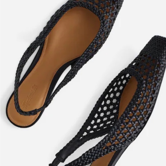 Madewell Black Woven Slingback Flats - Picture 1 of 7